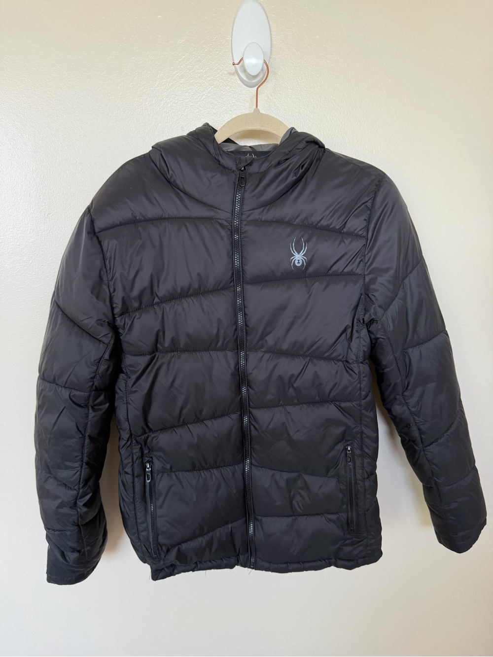 SPYDER Black Puffer Winter Coat Jacket